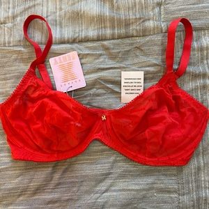 Savage X Fenty Red Lace Bra